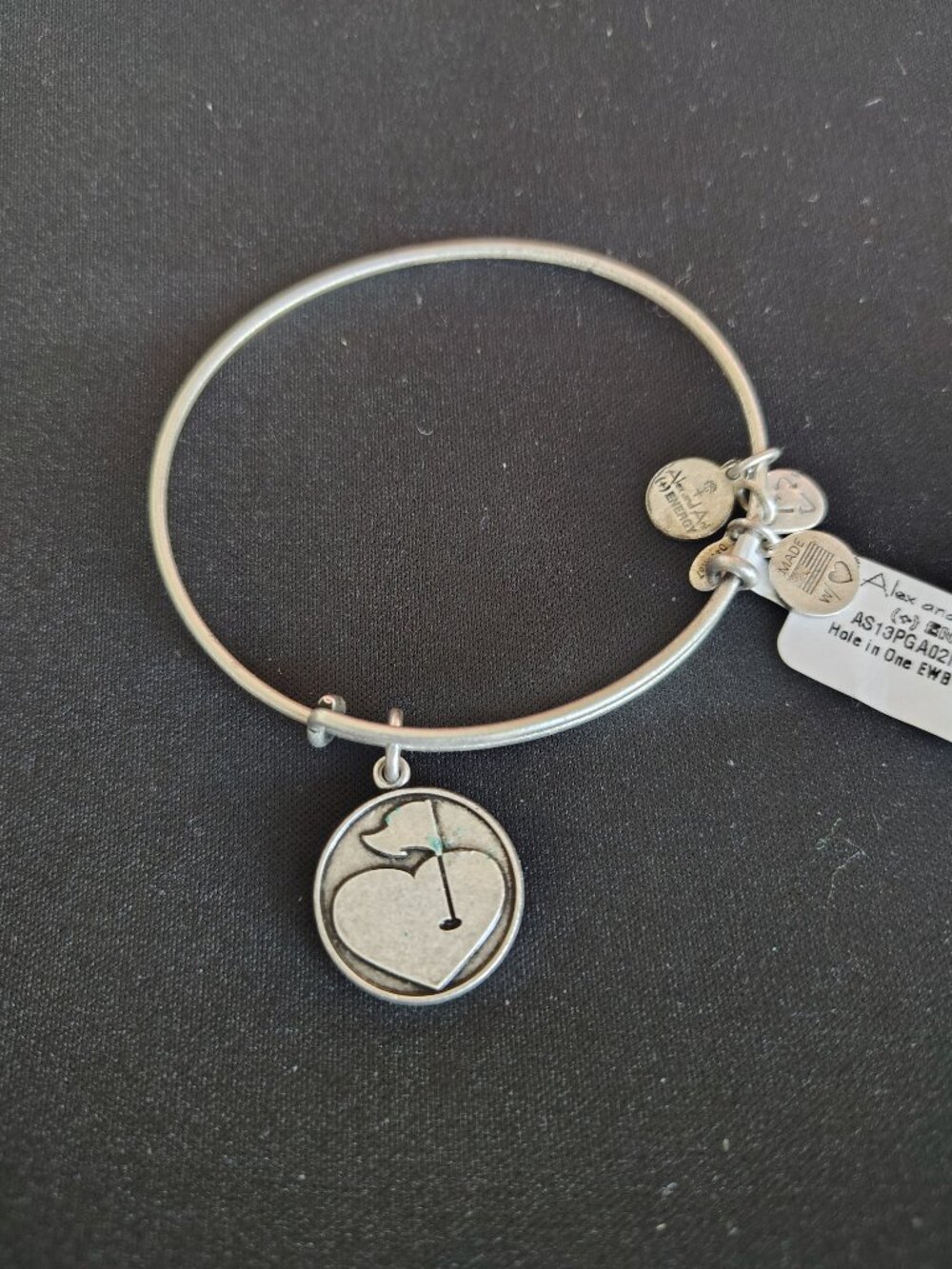 ⛳ Alex and Ani Heart & Golf Flag Bangle ⛳ #830
